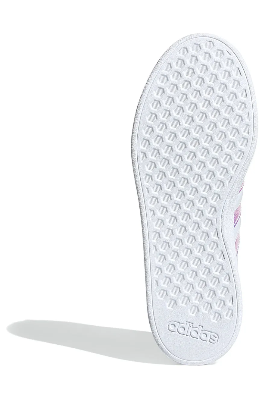 Sneakers bianche con dettagli iridescenti Adidas Grand Court Base 2.0