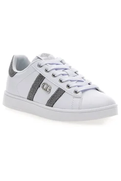 Sneakers bianche con dettagli glitterati Cotton belt YARD METAL