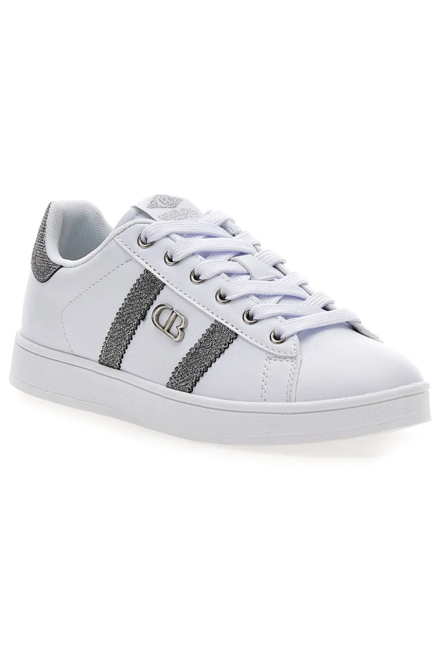 Sneakers bianche con dettagli glitterati Cotton belt YARD METAL