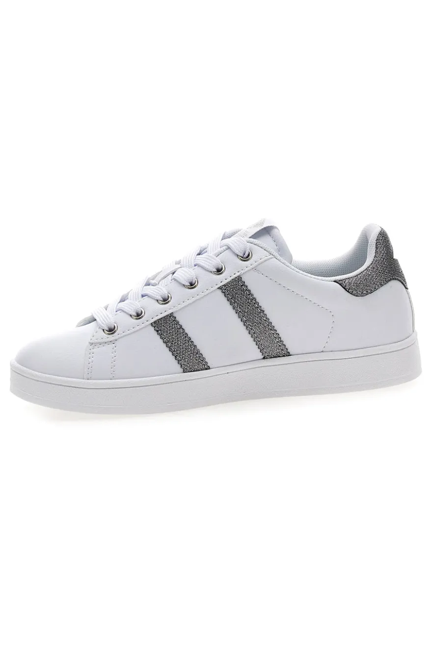 Sneakers bianche con dettagli glitterati Cotton belt YARD METAL