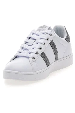 Sneakers bianche con dettagli glitterati Cotton belt YARD METAL