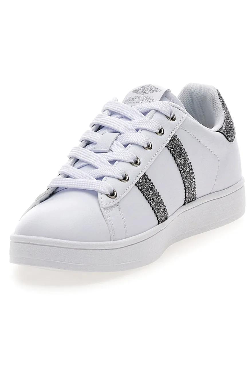 Sneakers bianche con dettagli glitterati Cotton belt YARD METAL