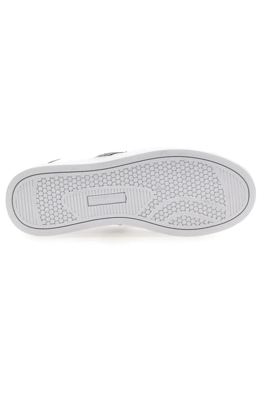 Sneakers bianche con dettagli glitterati Cotton belt YARD METAL