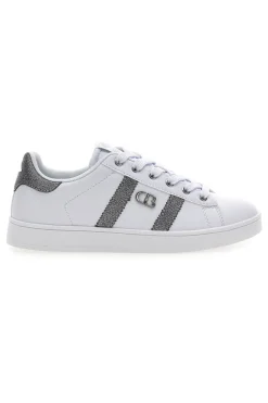 Sneakers bianche con dettagli glitterati Cotton belt YARD METAL