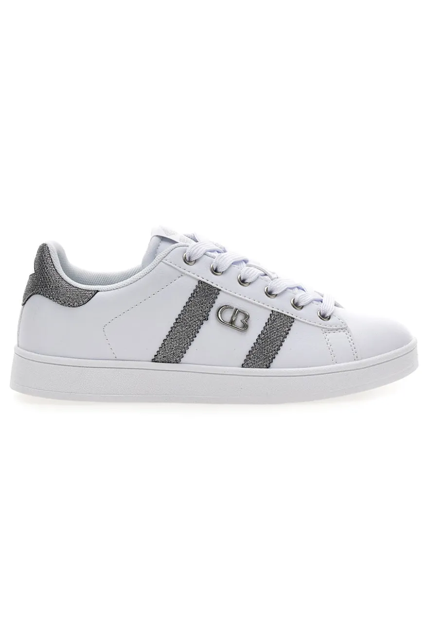 Sneakers bianche con dettagli glitterati Cotton belt YARD METAL