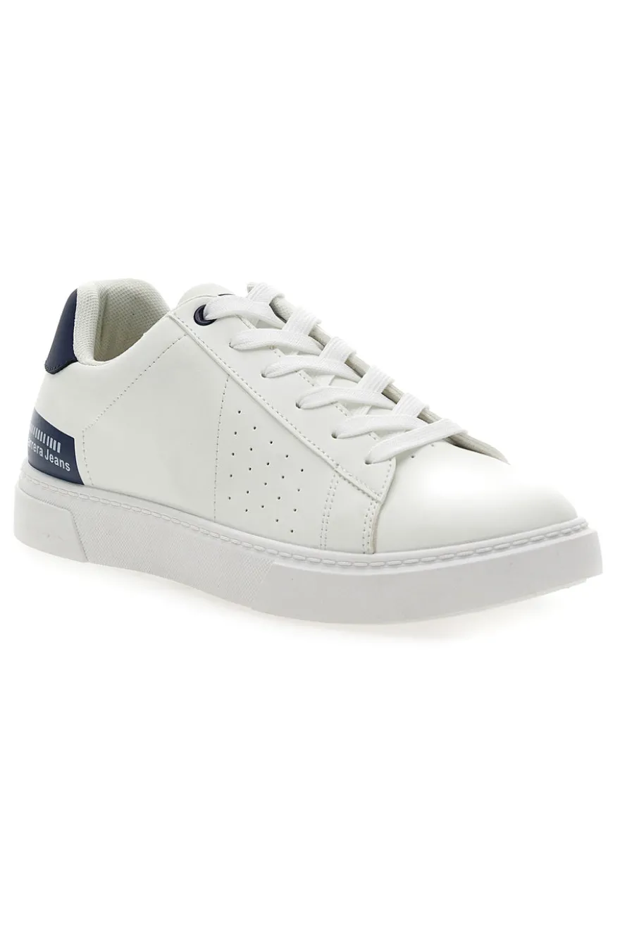 Sneakers Bianche con Dettagli Blu CARRERA CAM27104