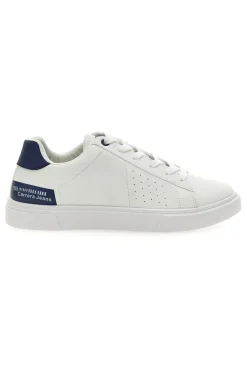 Sneakers Bianche con Dettagli Blu CARRERA CAM27104