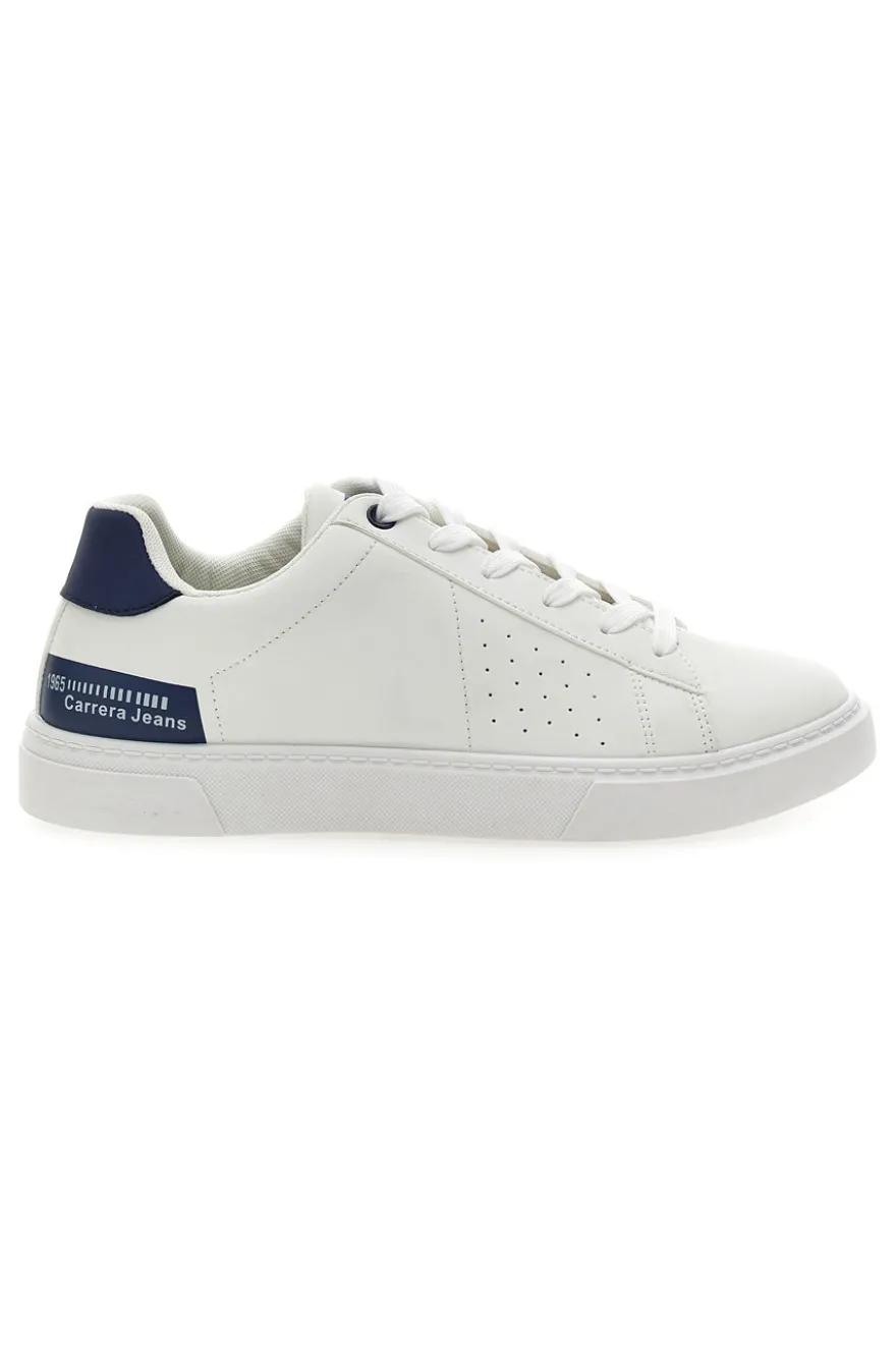 Sneakers Bianche con Dettagli Blu CARRERA CAM27104