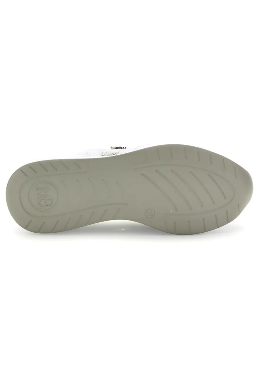 Sneakers bianche con dettagli silver Mariella Burani 52100C1441