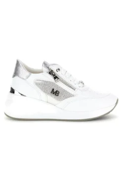 Sneakers bianche con dettagli silver Mariella Burani 52100C1441