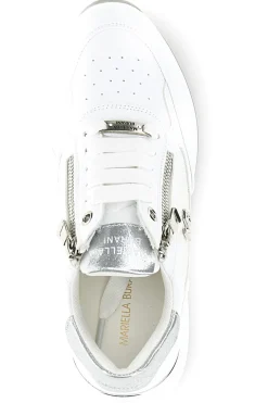 Sneakers bianche con dettagli silver Mariella Burani 52100C1441