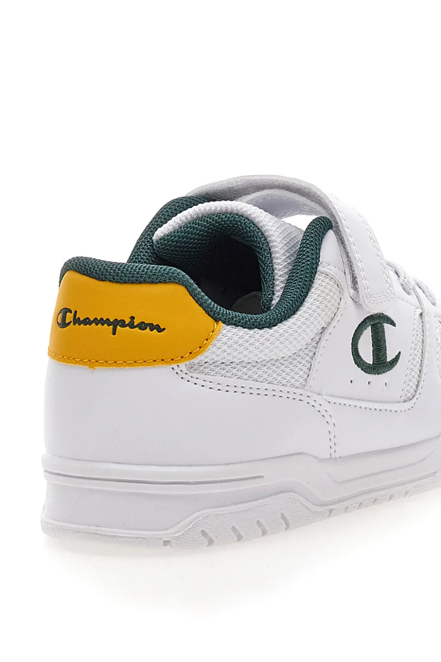 Sneakers bianche con dettagli verdi e gialli Champion CLY 87 B PS
