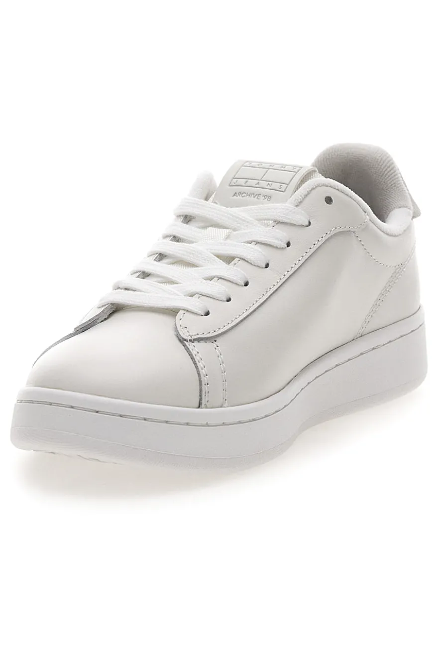 Sneakers bianche con dettagli grigi in pelle Tommy jeans Archive ’98