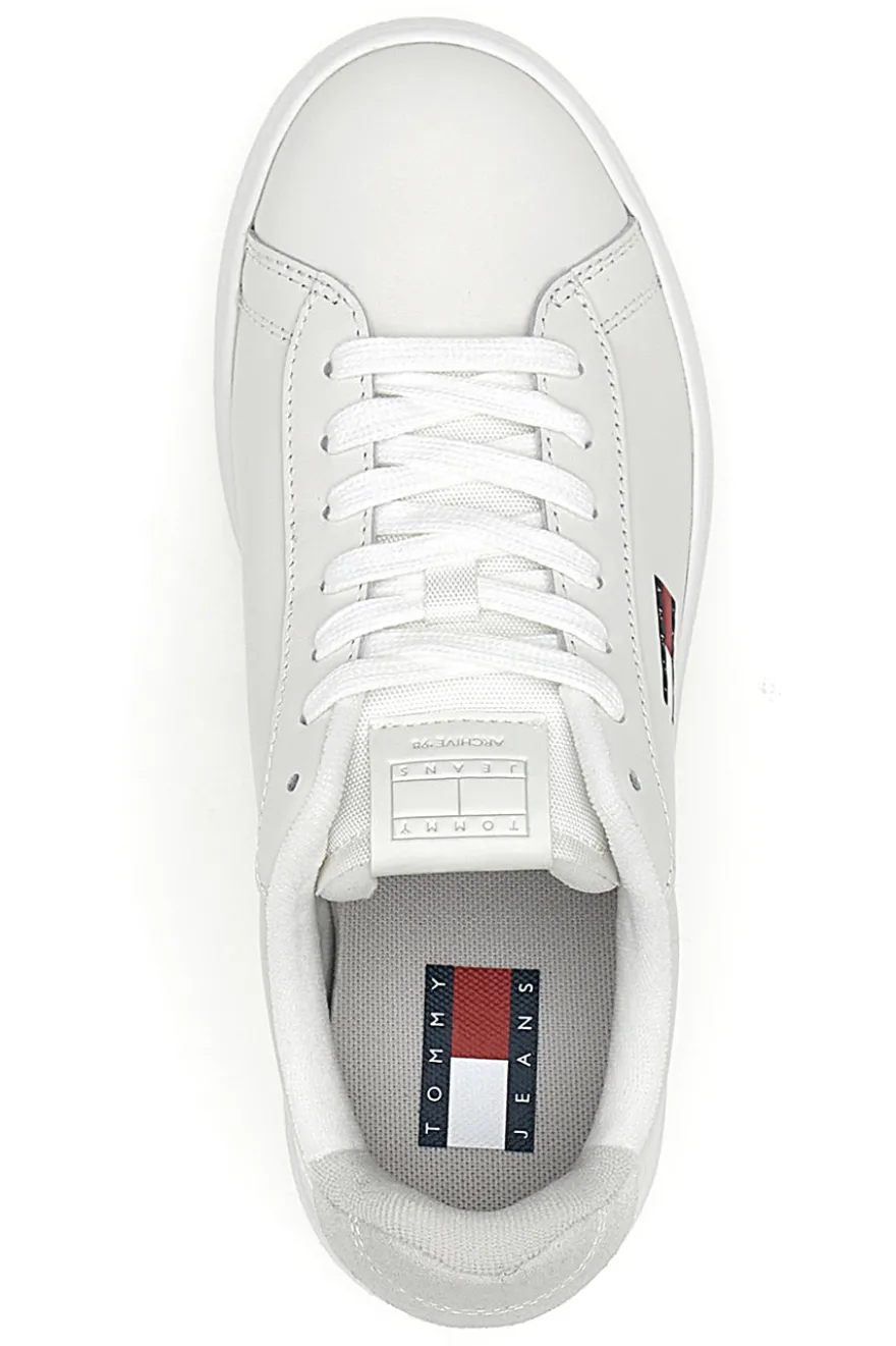 Sneakers bianche con dettagli grigi in pelle Tommy jeans Archive ’98