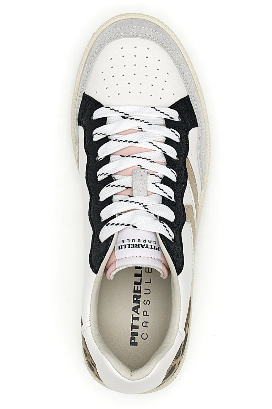 Sneakers bianche con dettagli animalier Pittarello Capsule BT261130001