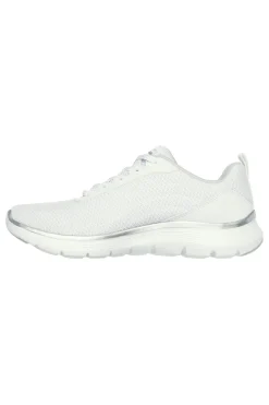 Sneakers bianche con dettagli argento Flex Appeal 5.0 Skechers