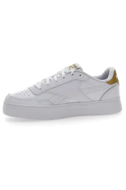 Sneakers Bianche Con Dettagli Oro Reebok Court Advance Bold