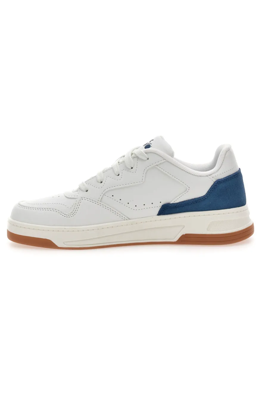 Sneakers Bianche con Dettaglio Posteriore Blu in Pelle DIADORA GINGER