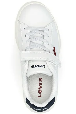 Sneakers bianche con dettaglio blu navy Levi's Bell JR