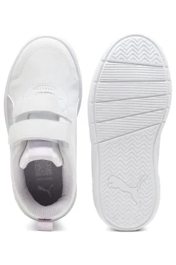 Sneakers Bianche con Dettagli Lilla i Pois e Velcro PUMA Courtflex V3 Dotty V PS