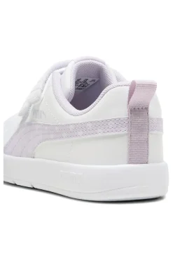 Sneakers Bianche con Dettagli Lilla i Pois e Velcro PUMA Courtflex V3 Dotty V PS