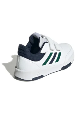 Sneakers bianche con dettagli blu e verdi chiusura a strappo Adidas Tensaur Sport 2.0 CF K