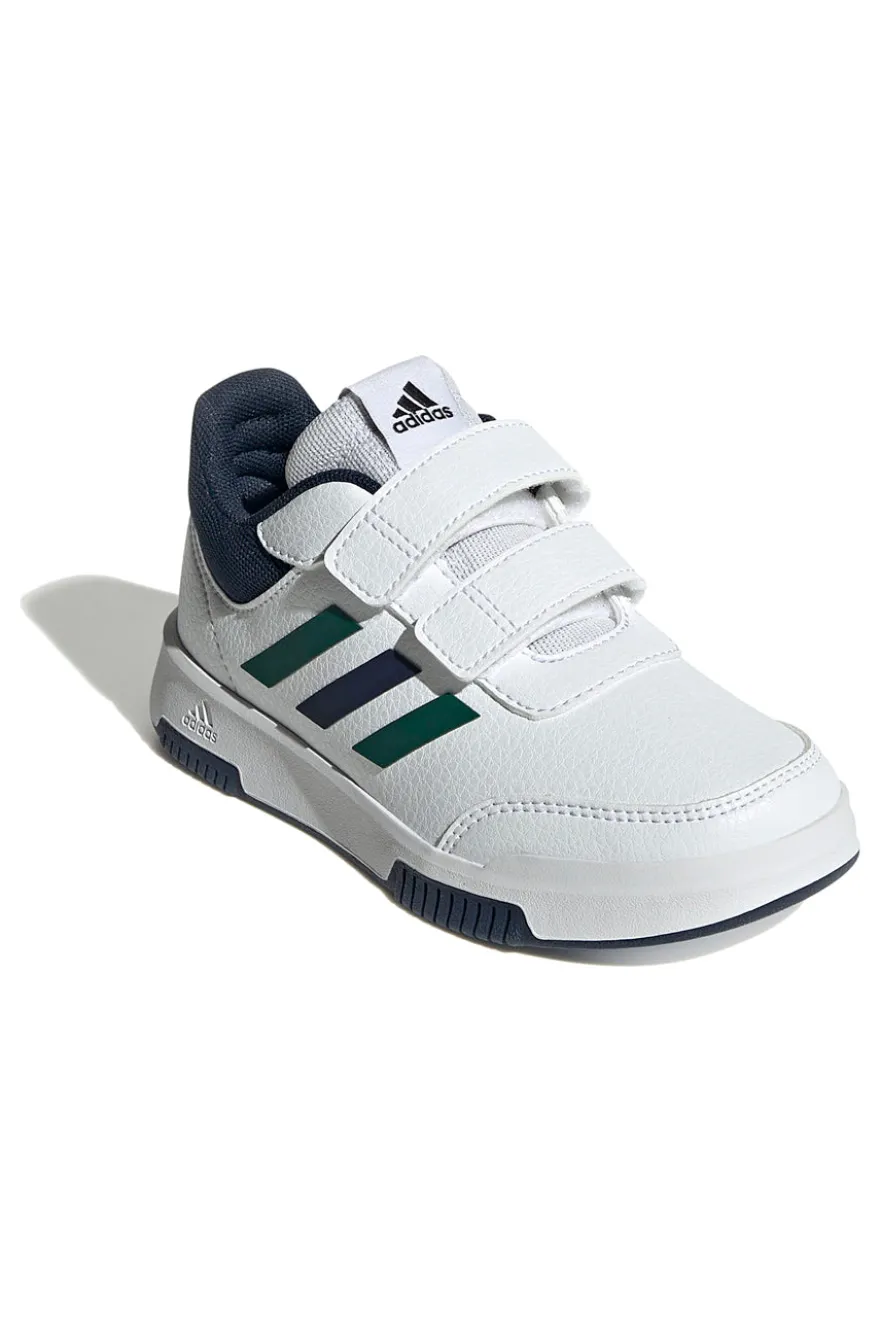 Sneakers bianche con dettagli blu e verdi chiusura a strappo Adidas Tensaur Sport 2.0 CF K