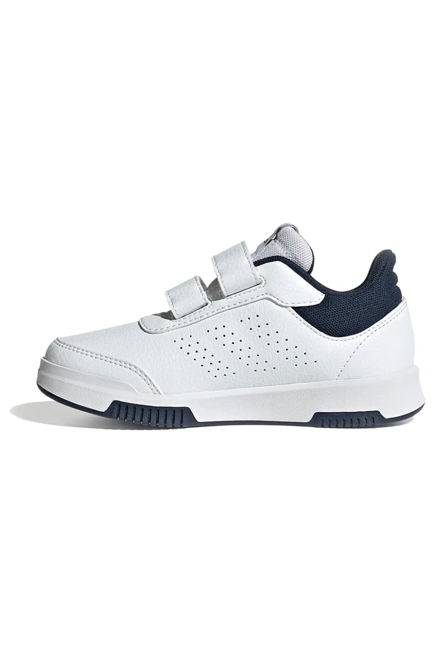 Sneakers bianche con dettagli blu e verdi chiusura a strappo Adidas Tensaur Sport 2.0 CF K