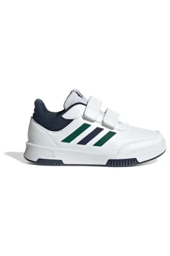 Sneakers bianche con dettagli blu e verdi chiusura a strappo Adidas Tensaur Sport 2.0 CF K