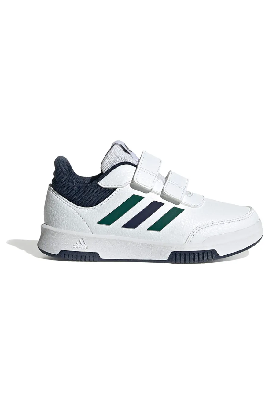 Sneakers bianche con dettagli blu e verdi chiusura a strappo Adidas Tensaur Sport 2.0 CF K