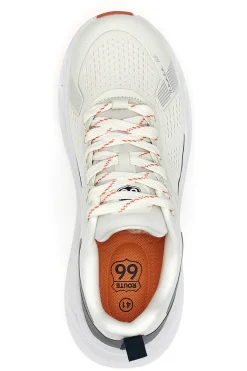 Sneakers bianche con dettagli verdi e suola chunky ROUTE 66 RO51811D