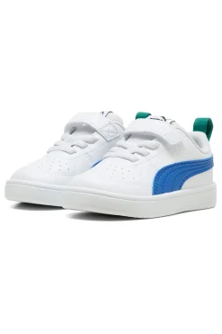 Sneakers bianche con dettagli blu e passante posteriore Puma Rickie AC+ Inf