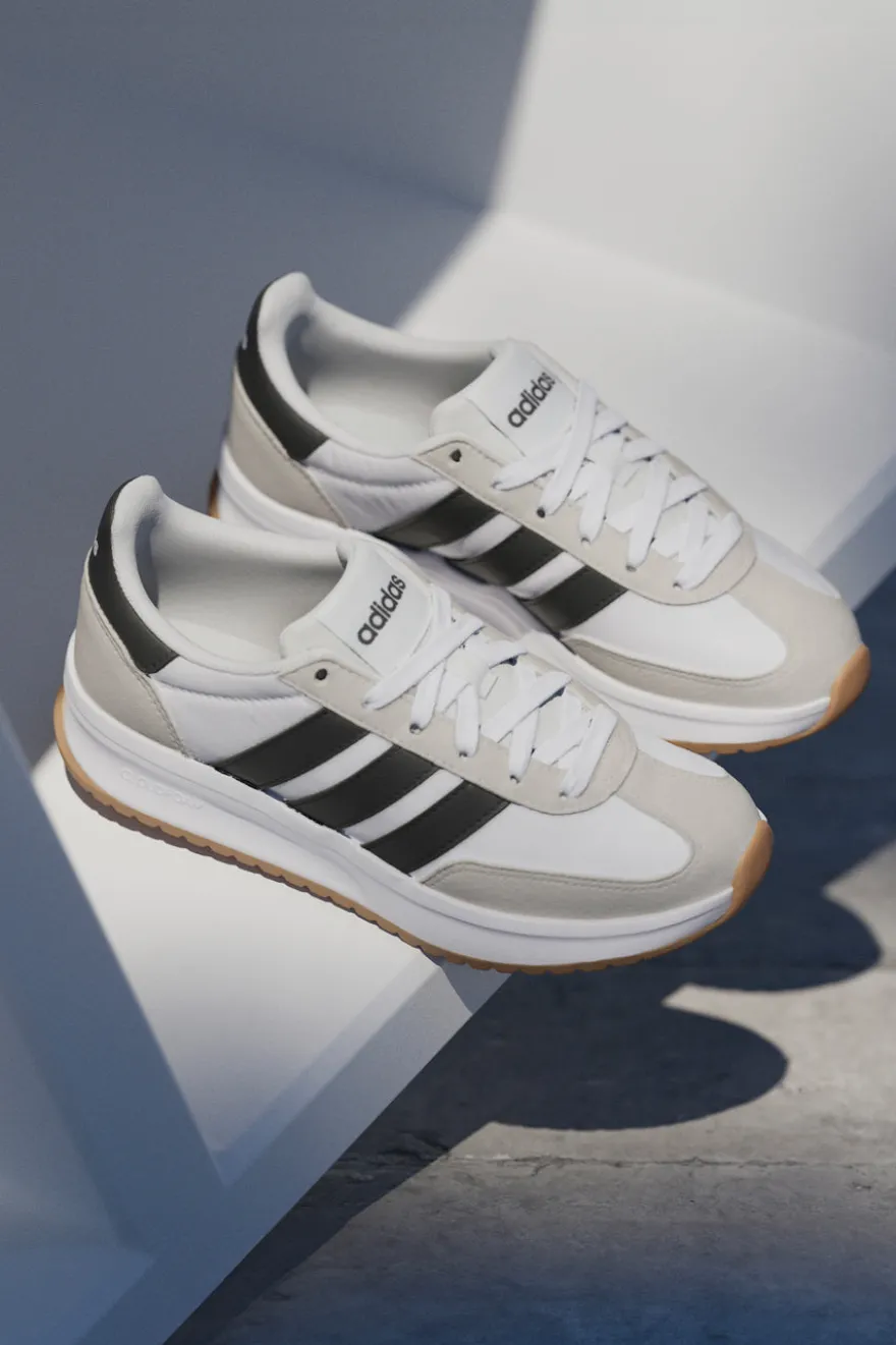 Sneakers Bianche con Dettagli Neri e Grigi ADIDAS RUN 70s 2.0 J
