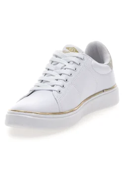 Sneakers bianche con dettagli dorati Cotton belt GTZ 2.0