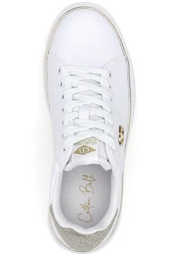 Sneakers bianche con dettagli dorati Cotton belt GTZ 2.0