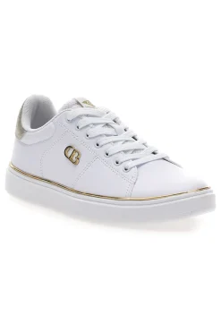Sneakers bianche con dettagli dorati Cotton belt GTZ 2.0