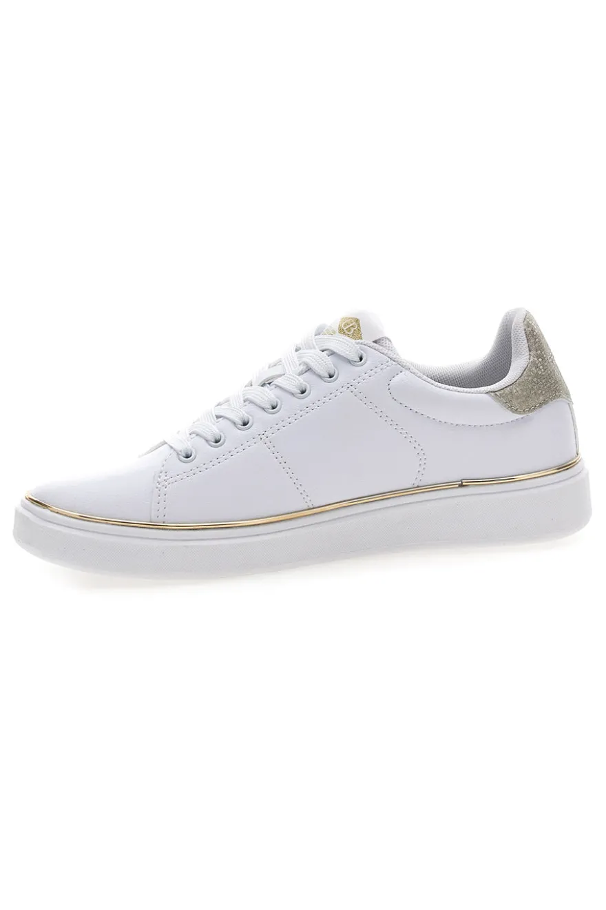 Sneakers bianche con dettagli dorati Cotton belt GTZ 2.0
