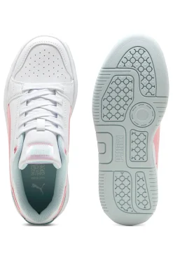 Sneakers bianche con dettagli rosa e azzurri platform Puma Rebound Femme Space Belle Jr