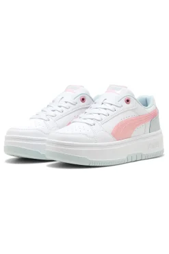 Sneakers bianche con dettagli rosa e azzurri platform Puma Rebound Femme Space Belle Jr
