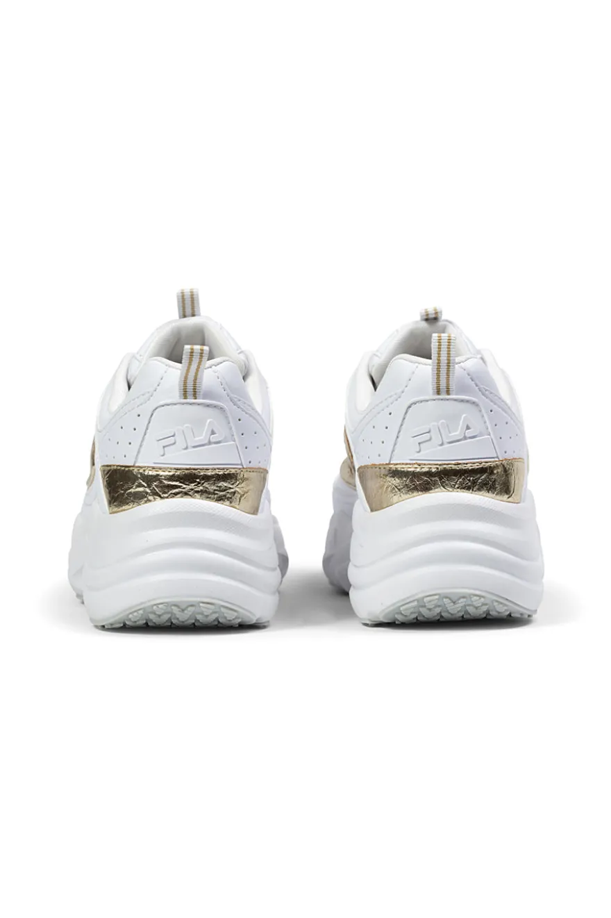 Sneakers bianche con dettagli oro e suola chunky Fila FFW0586
