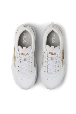 Sneakers bianche con dettagli oro e suola chunky Fila FFW0586