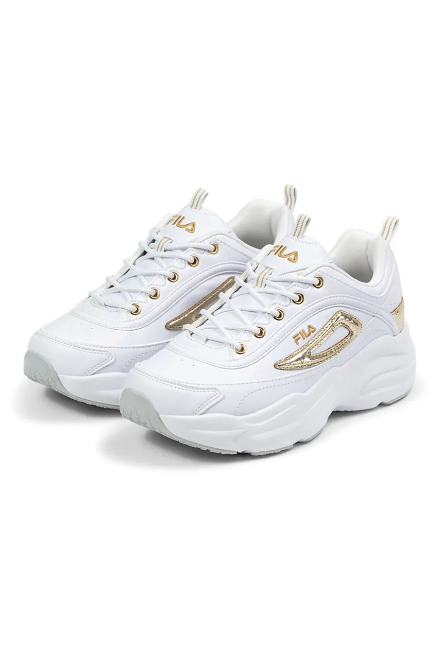 Sneakers bianche con dettagli oro e suola chunky Fila FFW0586