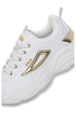 Sneakers bianche con dettagli oro e suola chunky Fila FFW0586