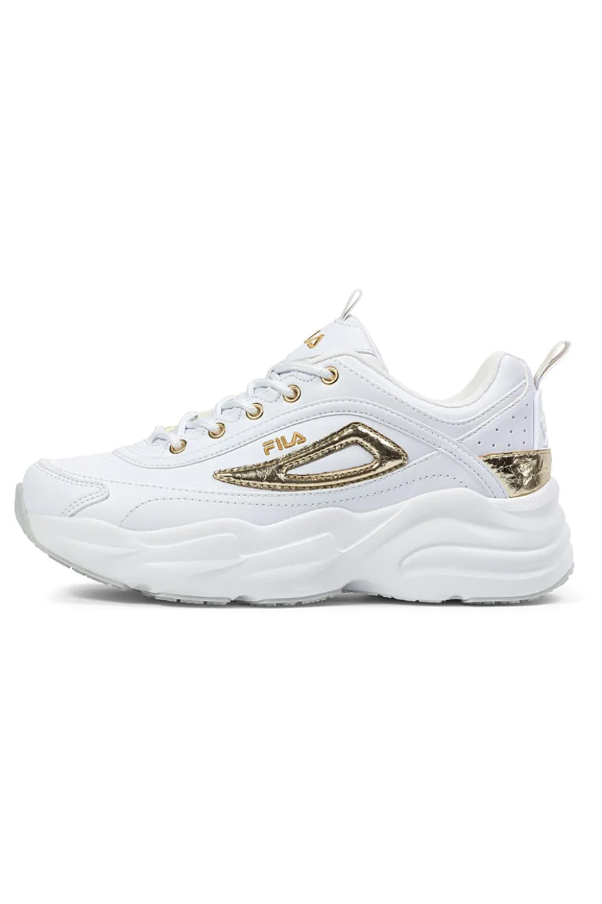 Sneakers bianche con dettagli oro e suola chunky Fila FFW0586