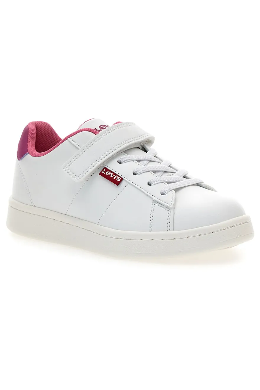 Sneakers bianche con dettagli fucsia Levi's Bell JR