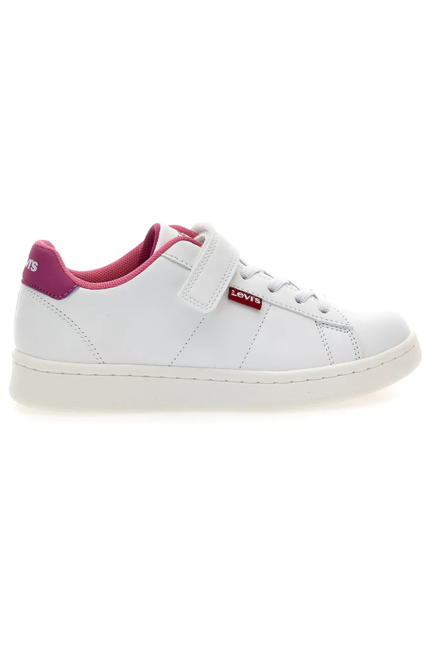 Sneakers bianche con dettagli fucsia Levi's Bell JR