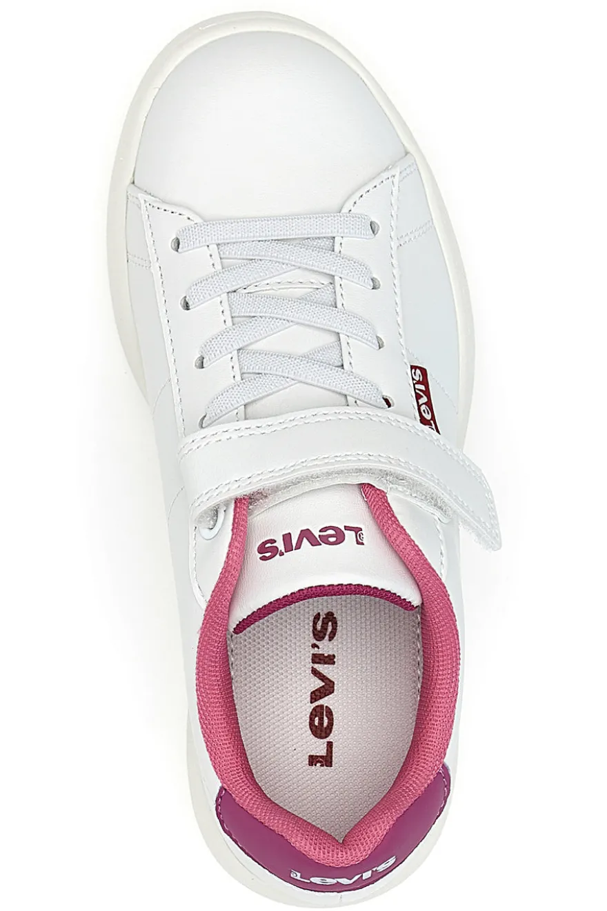 Sneakers bianche con dettagli fucsia Levi's Bell JR
