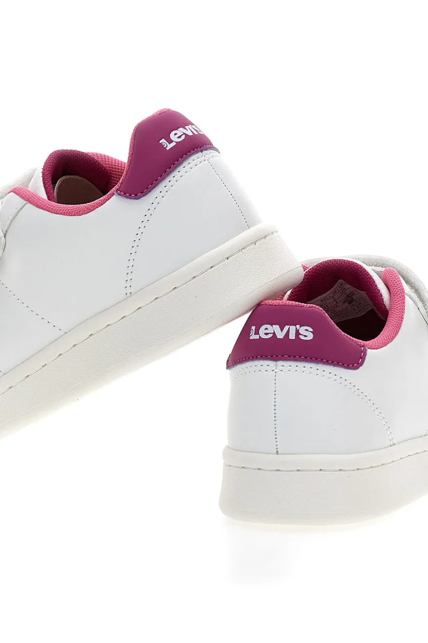 Sneakers bianche con dettagli fucsia Levi's Bell JR