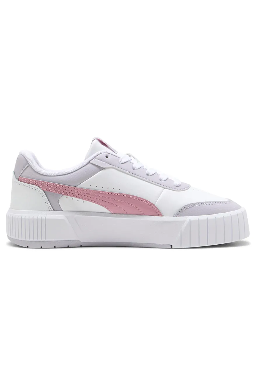 Sneakers bianche con dettagli rosa in materie sintetiche Puma Carina Mia