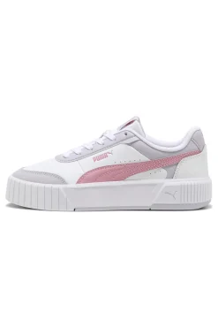 Sneakers bianche con dettagli rosa in materie sintetiche Puma Carina Mia